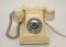 Телефон дисковый гербовый, белый. СССР
